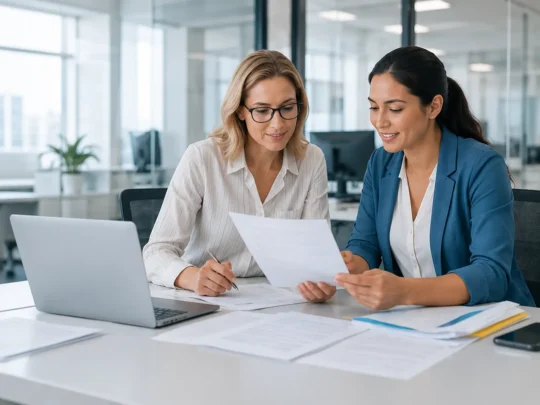Collaborative work in a modern office