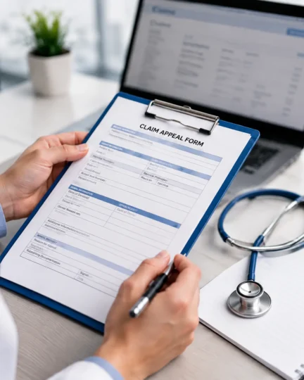 Filling out a claim appeal form