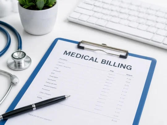 Medical billing desk setup